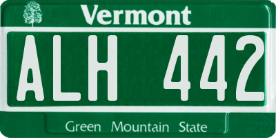 VT license plate ALH442