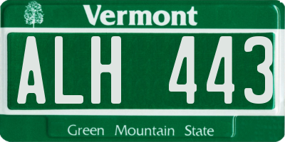 VT license plate ALH443