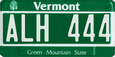 VT license plate ALH444