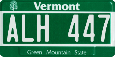 VT license plate ALH447