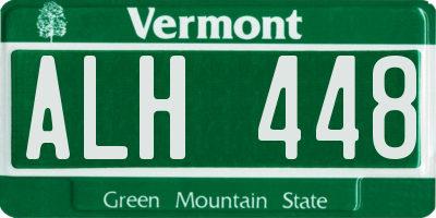 VT license plate ALH448