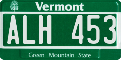 VT license plate ALH453