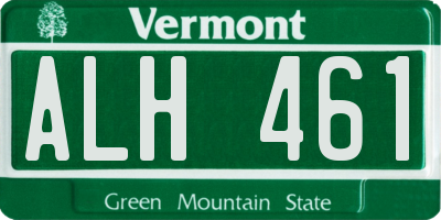 VT license plate ALH461