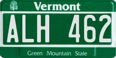 VT license plate ALH462