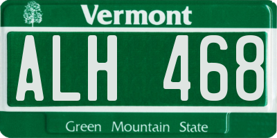 VT license plate ALH468