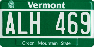 VT license plate ALH469