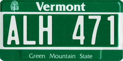 VT license plate ALH471