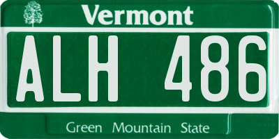 VT license plate ALH486