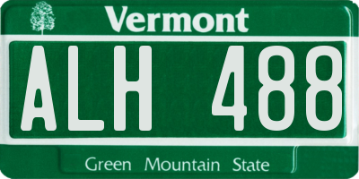 VT license plate ALH488