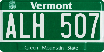VT license plate ALH507
