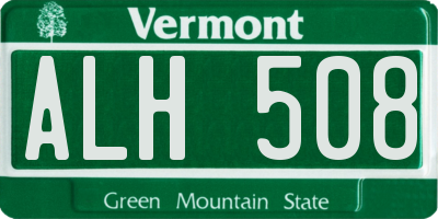 VT license plate ALH508