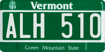 VT license plate ALH510