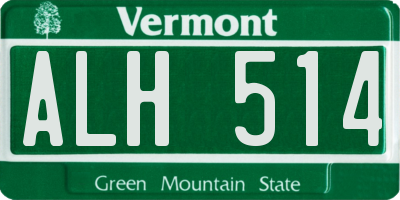 VT license plate ALH514