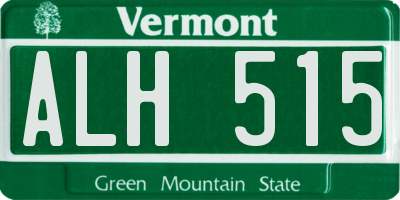 VT license plate ALH515