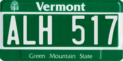VT license plate ALH517