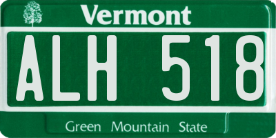 VT license plate ALH518