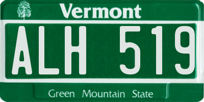 VT license plate ALH519