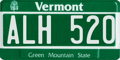 VT license plate ALH520