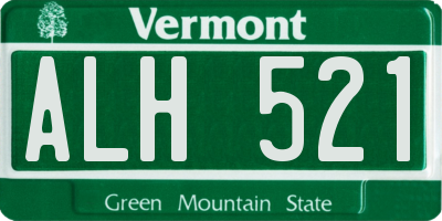 VT license plate ALH521