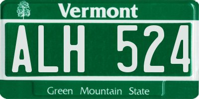 VT license plate ALH524