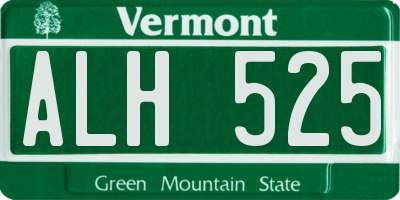 VT license plate ALH525
