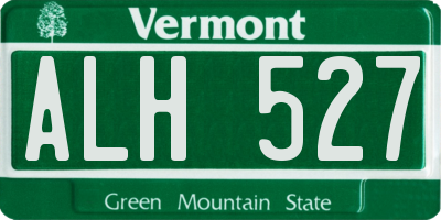 VT license plate ALH527