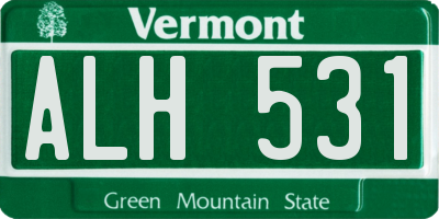 VT license plate ALH531