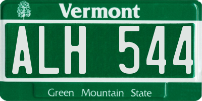 VT license plate ALH544