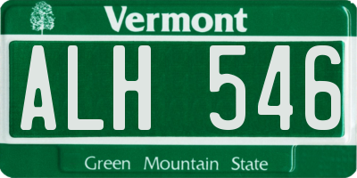 VT license plate ALH546