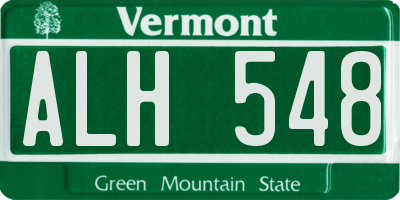 VT license plate ALH548
