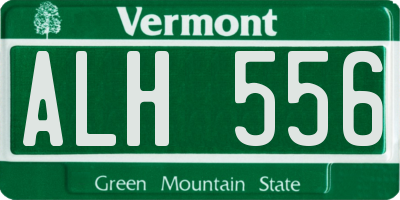 VT license plate ALH556