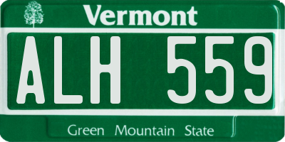 VT license plate ALH559