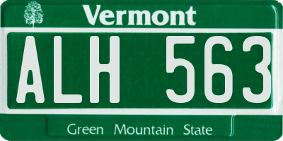 VT license plate ALH563