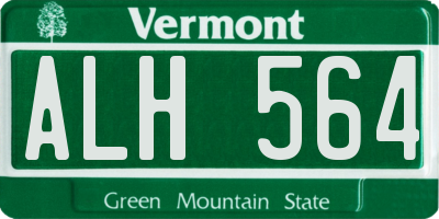 VT license plate ALH564