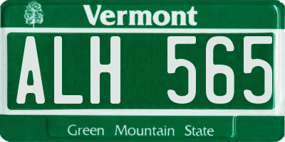 VT license plate ALH565