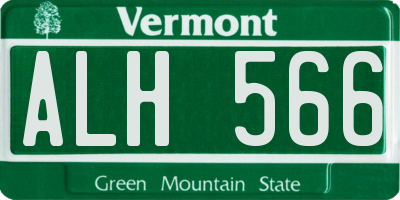 VT license plate ALH566