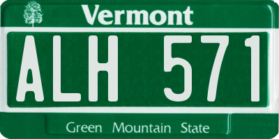 VT license plate ALH571