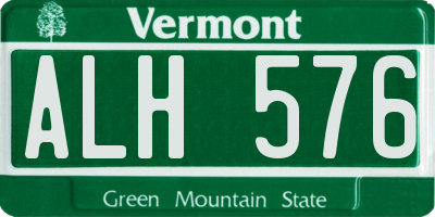 VT license plate ALH576