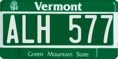 VT license plate ALH577