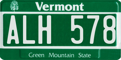 VT license plate ALH578