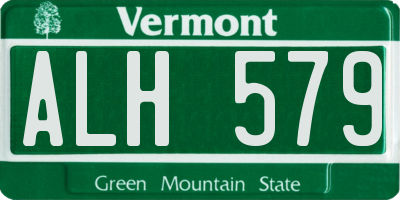 VT license plate ALH579