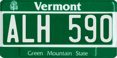 VT license plate ALH590