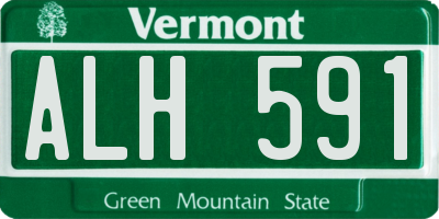 VT license plate ALH591