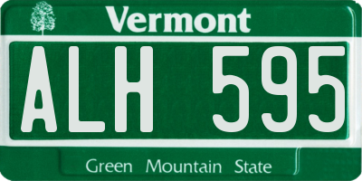 VT license plate ALH595