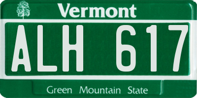 VT license plate ALH617
