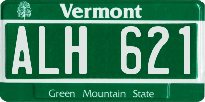 VT license plate ALH621