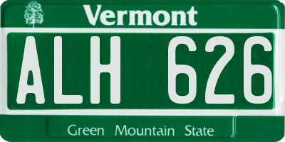 VT license plate ALH626