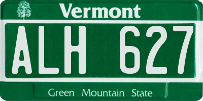 VT license plate ALH627