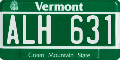 VT license plate ALH631