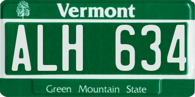 VT license plate ALH634